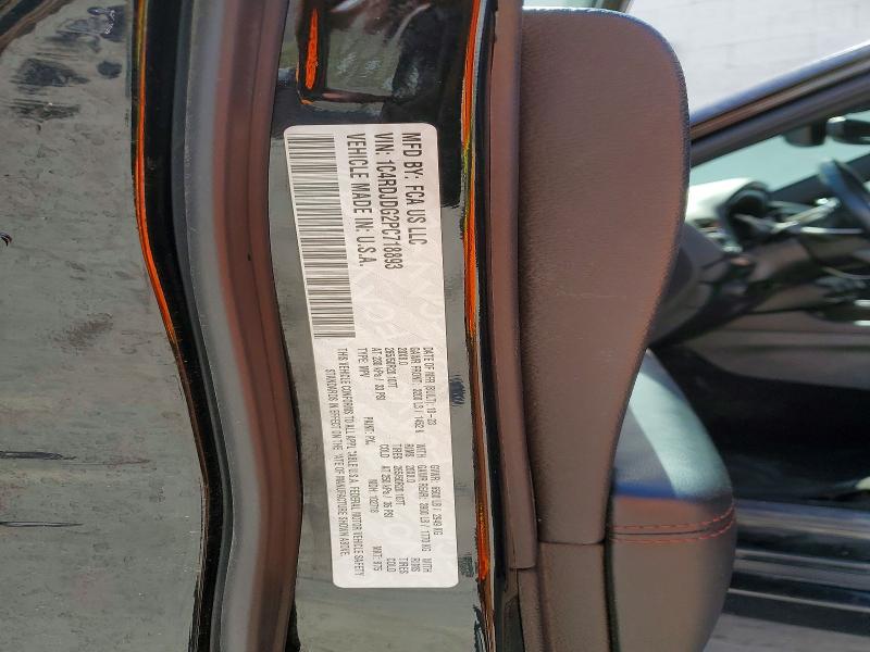 2023 Dodge Durango მანქანა იყიდება აუქციონზე, vin: 1C4RDJDG2PC718893, აუქციონის ნომერი: 52013196