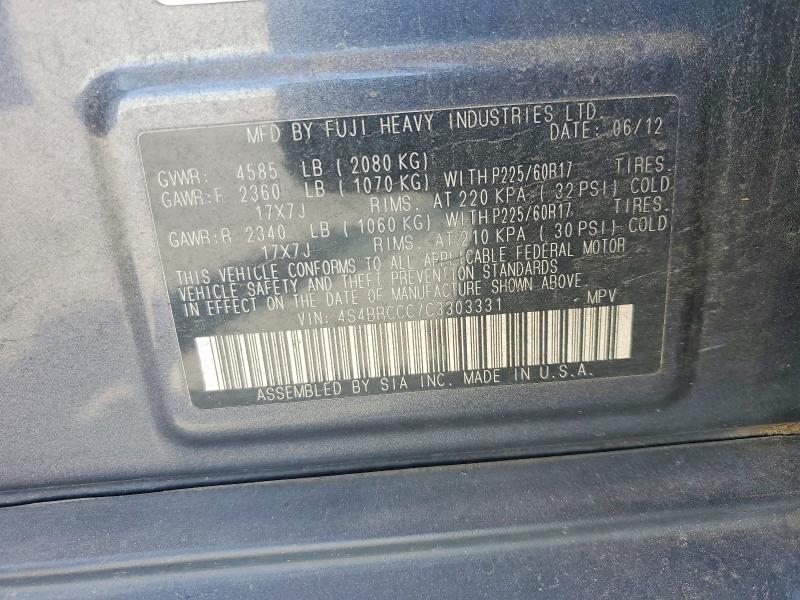Aukcja sprzedaży 2012 Subaru Outback, vin: 4S4BRCCC7C3303331, numer aukcji: 52533916