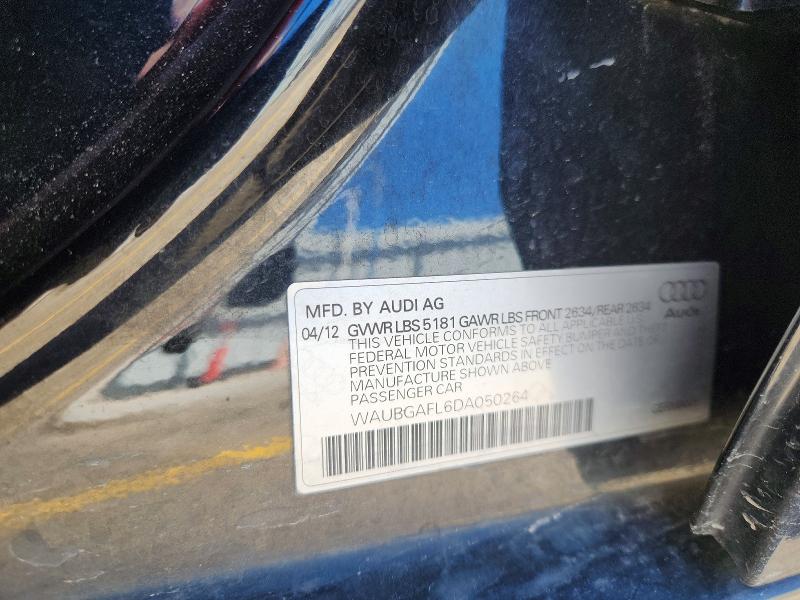 Aukcja sprzedaży 2013 Audi S4, vin: WAUBGAFL6DA050264, numer aukcji: 52724026
