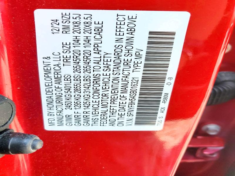 Продаж на аукціоні авто 2025 Honda Passport, vin: 5FNYF8H54SB016321, номер лоту: 54044066