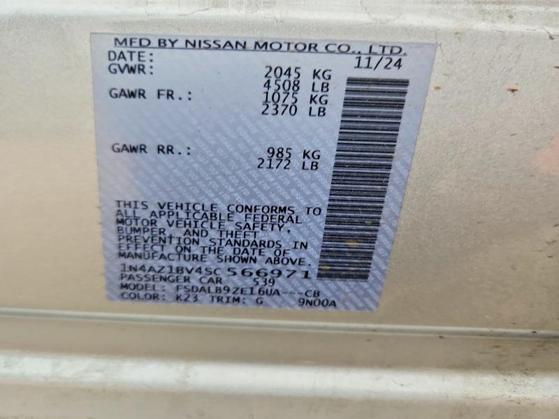 54196976 :رقم المزاد ، 1N4AZ1BV4SC566971 vin ، 2025 Nissan Leaf مزاد بيع