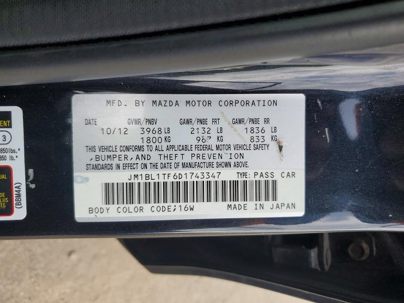Aukcja sprzedaży 2013 Mazda 3, vin: JM1BL1TF6D1743347, numer aukcji: 54596576