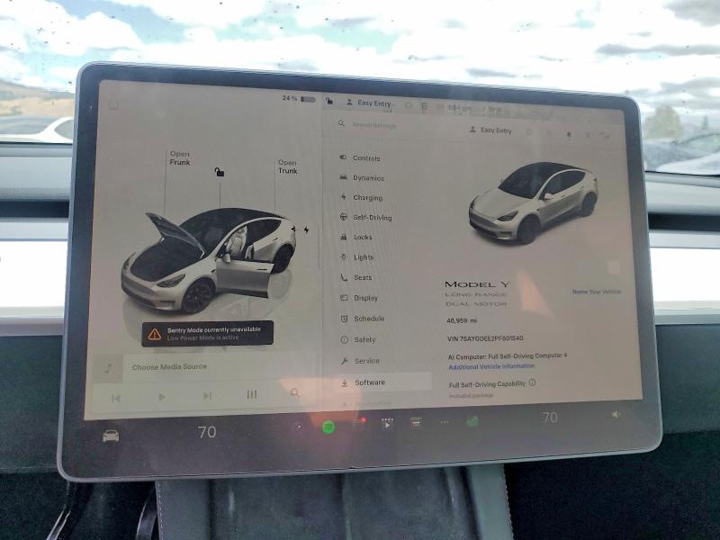 Aukcja sprzedaży 2023 Tesla Model Y, vin: 7SAYGDEE2PF801540, numer aukcji: 52250866
