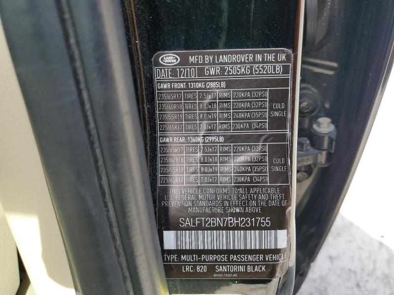 Продажа на аукционе авто 2011 Land Rover Lr2, vin: SALFT2BN7BH231755, номер лота: 53107646