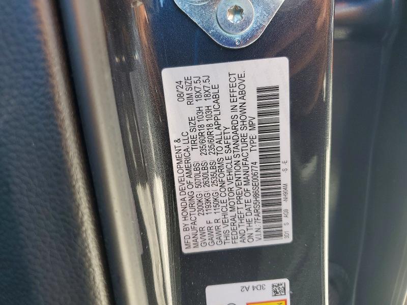 52360646 :رقم المزاد ، 7FARS5H86SE006774 vin ، 2025 Honda Cr-v مزاد بيع