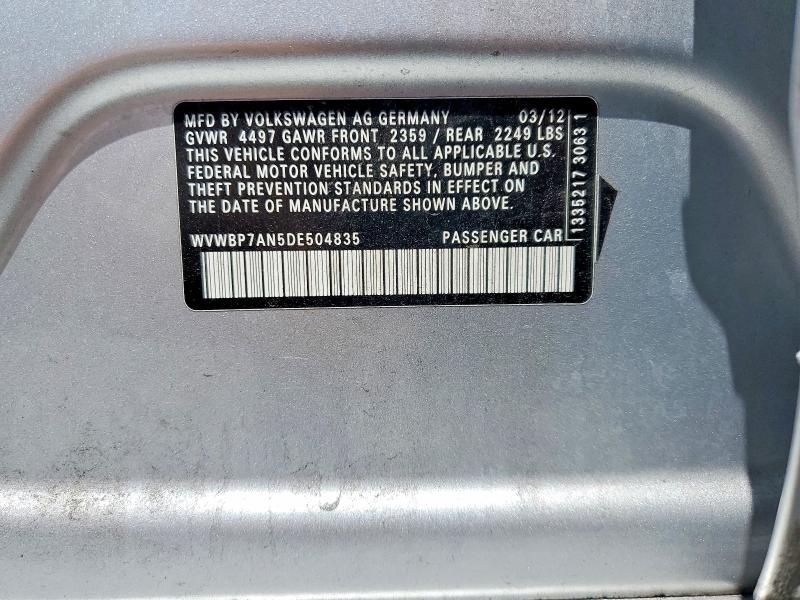 Продаж на аукціоні авто 2013 Volkswagen Cc, vin: WVWBP7AN5DE504835, номер лоту: 54541206