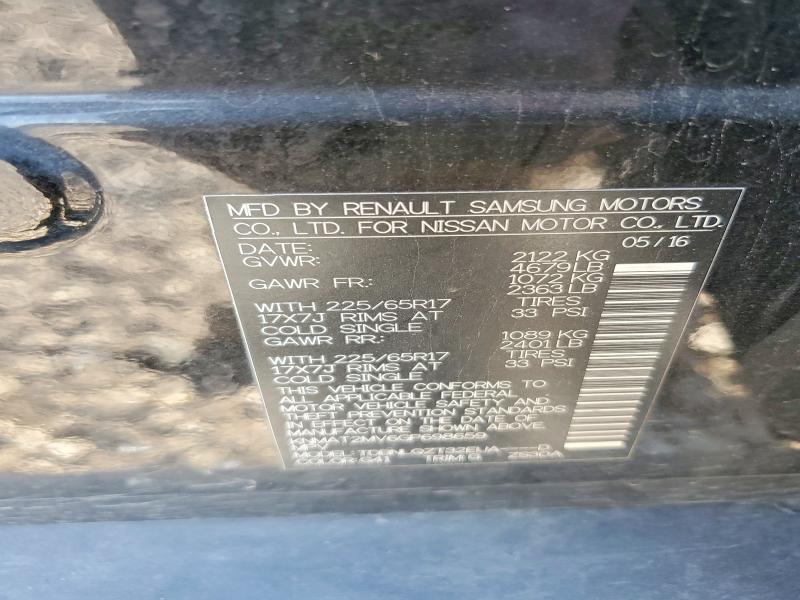 Aukcja sprzedaży 2016 Nissan Rogue, vin: KNMAT2MV6GP698659, numer aukcji: 55192566