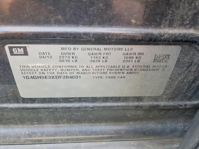 2013 Buick Lacrosse მანქანა იყიდება აუქციონზე, vin: 1G4GH5E3XDF284601, აუქციონის ნომერი: 53166556
