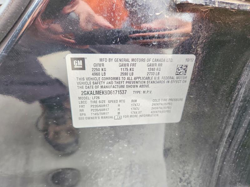 Aukcja sprzedaży 2013 Gmc Terrain, vin: 2GKALMEK9D6171537, numer aukcji: 53538146
