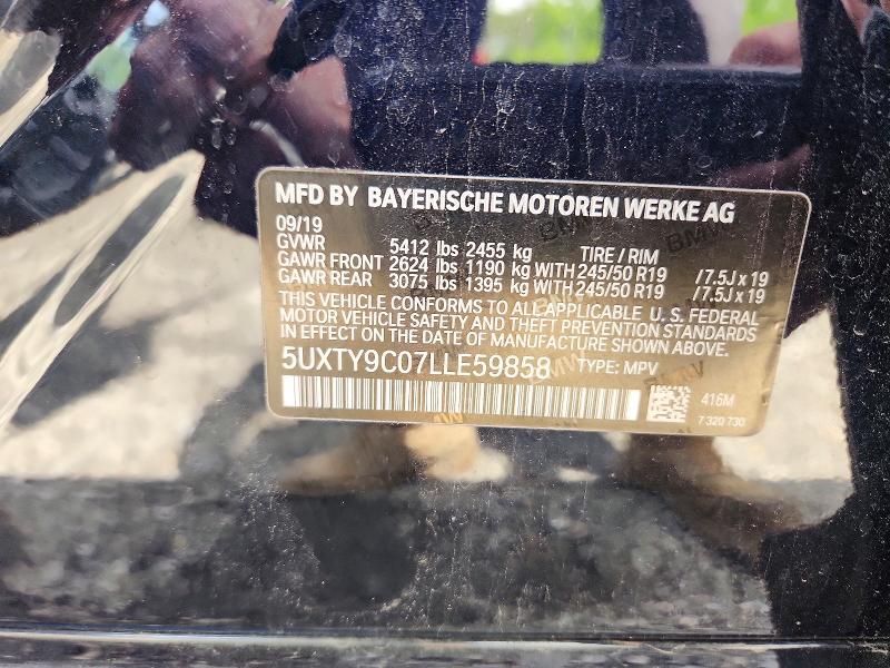 53534286 :رقم المزاد ، 5UXTY9C07LLE59858 vin ، 2020 Bmw X3 مزاد بيع