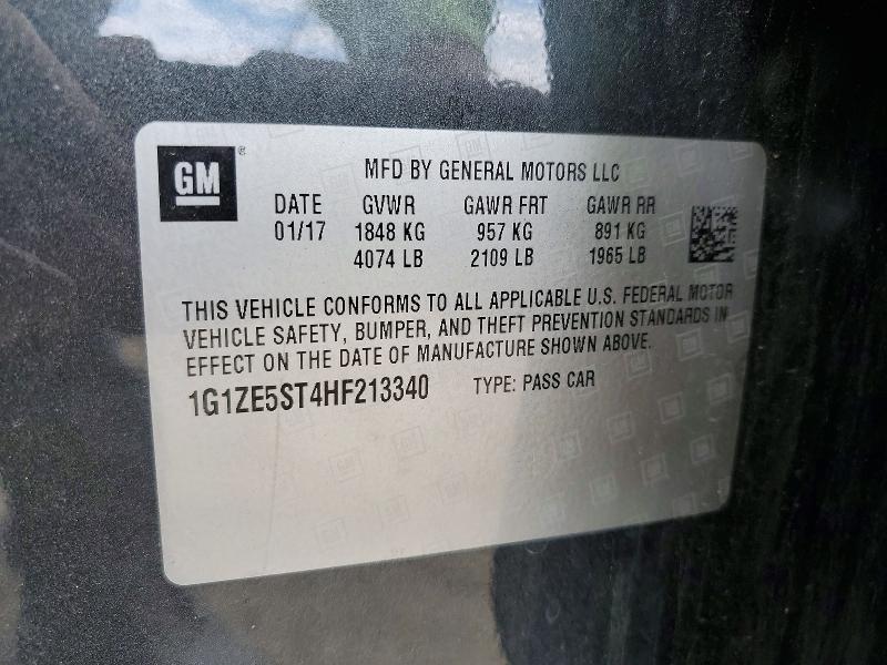 2017 Chevrolet Malibu მანქანა იყიდება აუქციონზე, vin: 1G1ZE5ST4HF213340, აუქციონის ნომერი: 53386796