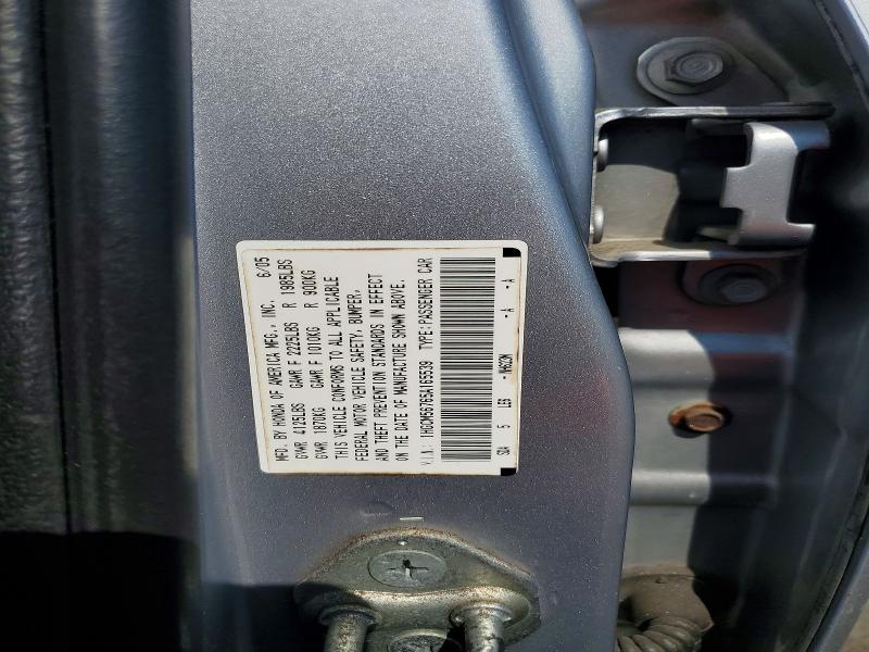 Aukcja sprzedaży 2005 Honda Accord, vin: 1HGCM56765A165539, numer aukcji: 54063956