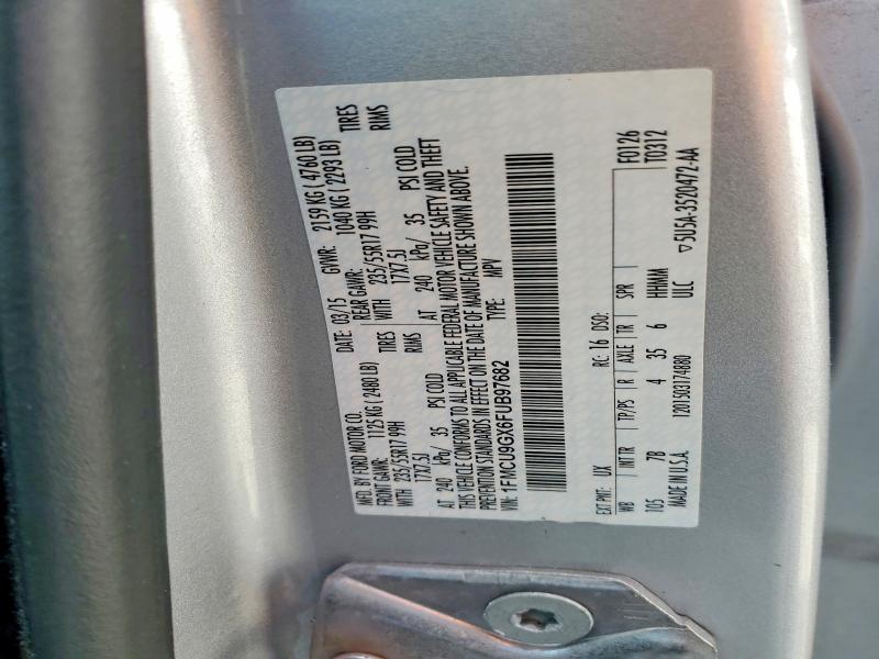 Aukcja sprzedaży 2015 Ford Escape, vin: 1FMCU9GX6FUB97682, numer aukcji: 54245366