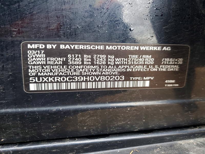 Aukcja sprzedaży 2017 Bmw X5, vin: 5UXKR0C39H0V80203, numer aukcji: 53428716