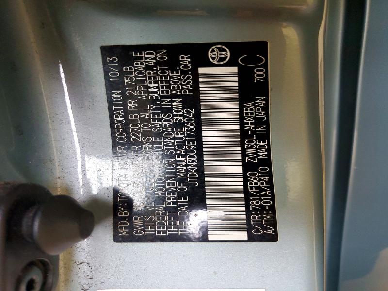 2014 Toyota Prius მანქანა იყიდება აუქციონზე, vin: JTDKN3DU9E1736042, აუქციონის ნომერი: 53482636