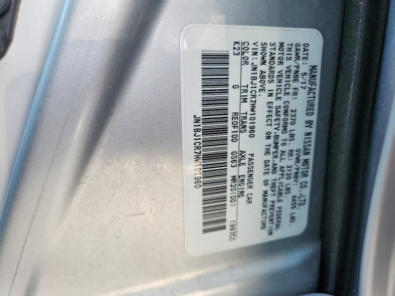 Продажа на аукционе авто 2017 Nissan Rogue Sport, vin: JN1BJ1CR7HW101960, номер лота: 53549056
