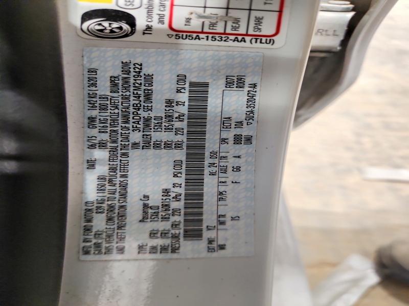 Aukcja sprzedaży 2015 Ford Fiesta, vin: 3FADP4BJ4FM219422, numer aukcji: 52254746