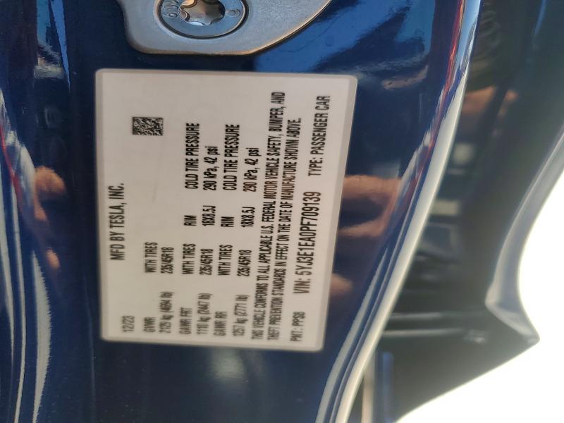 Aukcja sprzedaży 2023 Tesla Model 3, vin: 5YJ3E1EA0PF709139, numer aukcji: 53417306