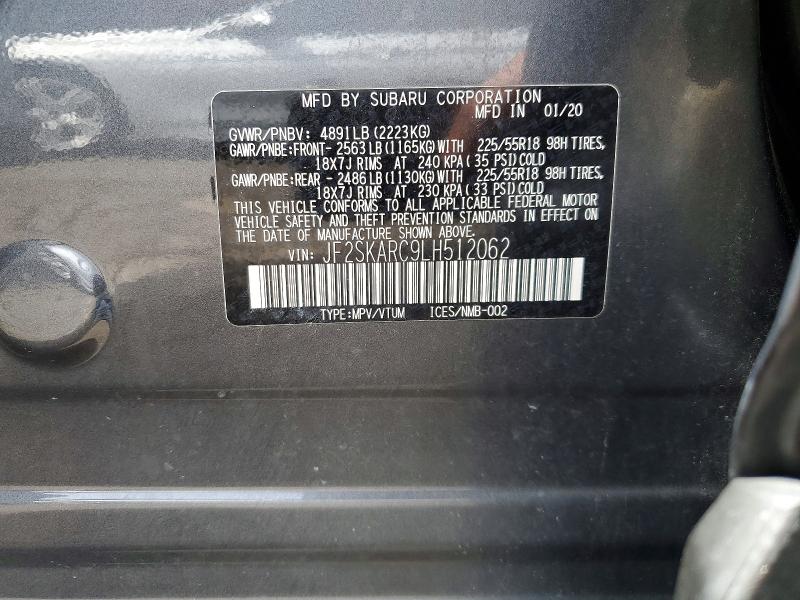 Продажа на аукционе авто 2020 Subaru Forester, vin: JF2SKARC9LH512062, номер лота: 54817926