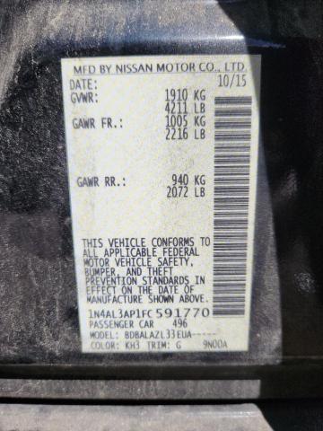 Продаж на аукціоні авто 2015 Nissan Altima, vin: 1N4AL3AP1FC591770, номер лоту: 53727676