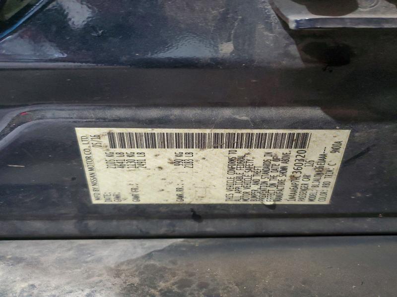 52260956 :رقم المزاد ، 1N4AA6AP7HC360320 vin ، 2017 Nissan Maxima مزاد بيع