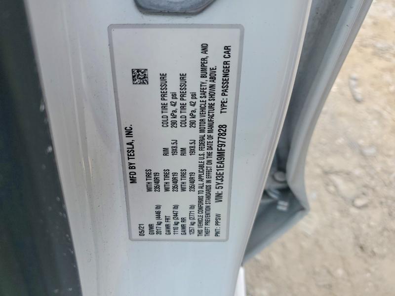 Продажа на аукционе авто 2021 Tesla Model 3, vin: 5YJ3E1EA9MF977828, номер лота: 53835746