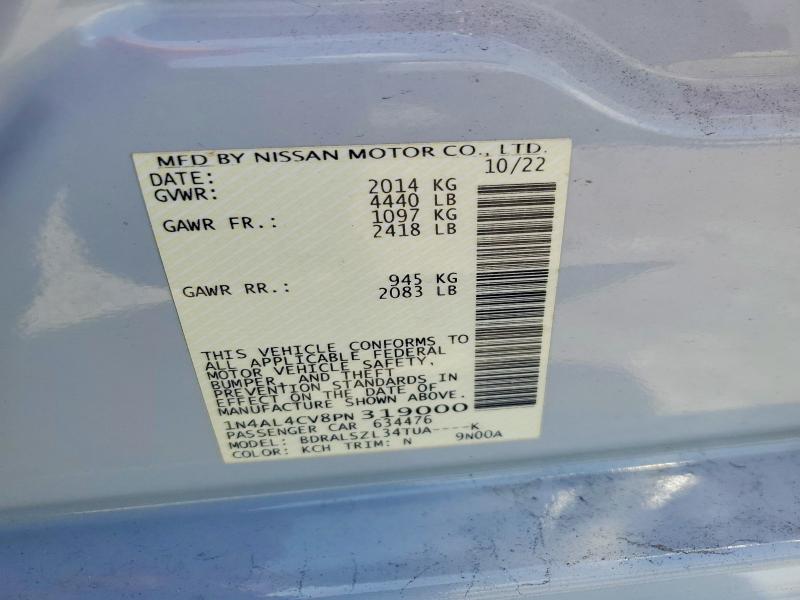 Aukcja sprzedaży 2023 Nissan Altima, vin: 1N4AL4CV8PN319000, numer aukcji: 54733346