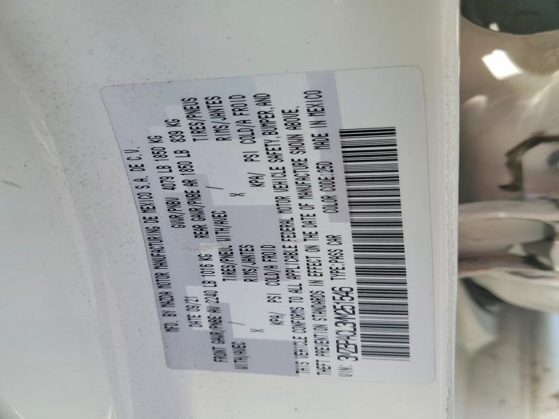 53032686 :رقم المزاد ، 3MZBPACL3MM251546 vin ، 2021 Mazda 3 مزاد بيع