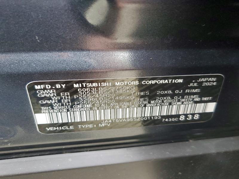Продаж на аукціоні авто 2025 Mitsubishi Outlander, vin: JA4T5VA95SZ001193, номер лоту: 51373276