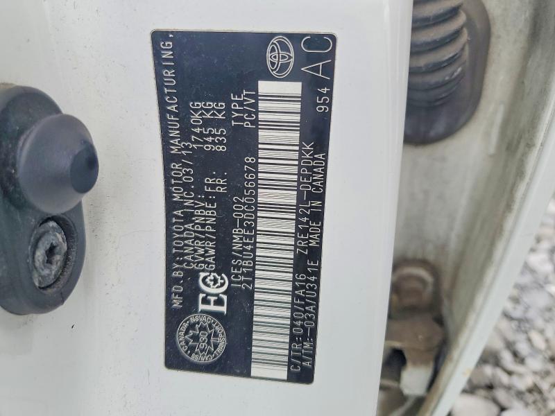 53718266 :رقم المزاد ، 2T1BU4EE3DC056678 vin ، 2013 Toyota Corolla مزاد بيع