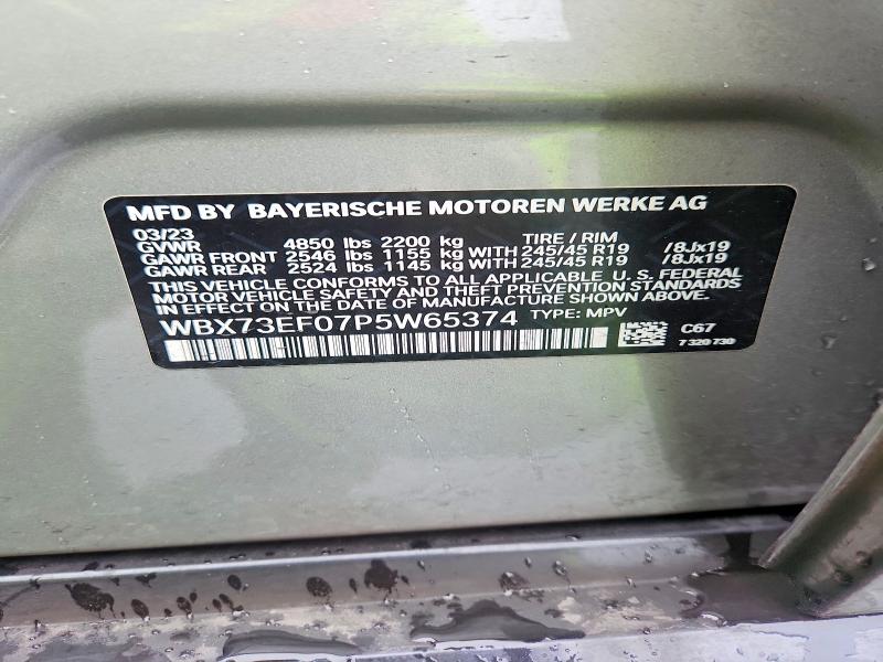Продажа на аукционе авто 2023 Bmw X1, vin: WBX73EF07P5W65374, номер лота: 54511106