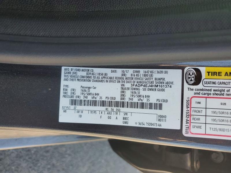 Продаж на аукціоні авто 2017 Ford Fiesta, vin: 3FADP4EJ4HM161374, номер лоту: 54056876