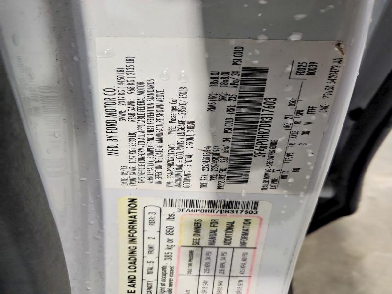 Продаж на аукціоні авто 2013 Ford Fusion, vin: 3FA6P0HR7DR317603, номер лоту: 53273836