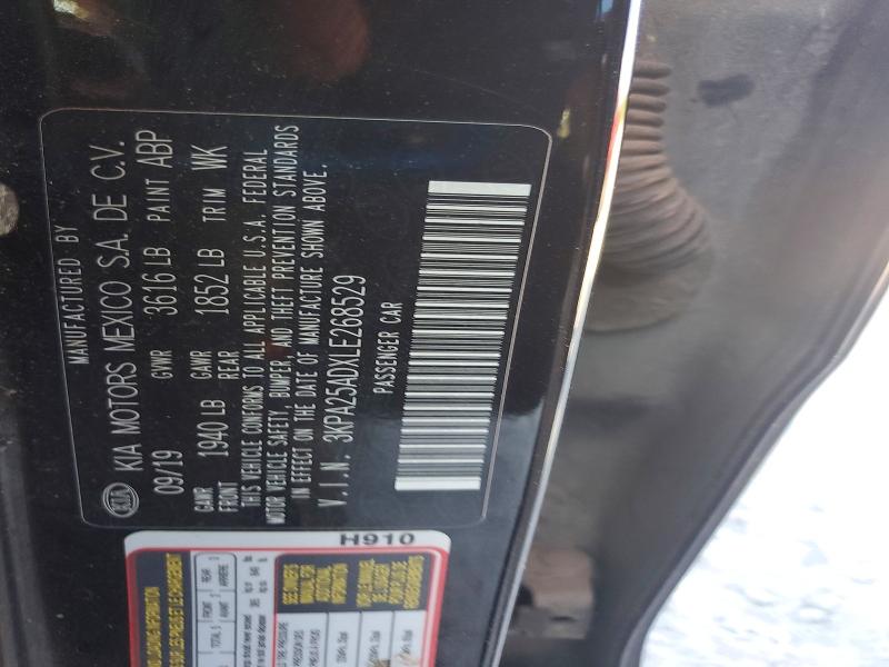 52518926 :رقم المزاد ، 3KPA25ADXLE268529 vin ، 2020 Kia Rio مزاد بيع