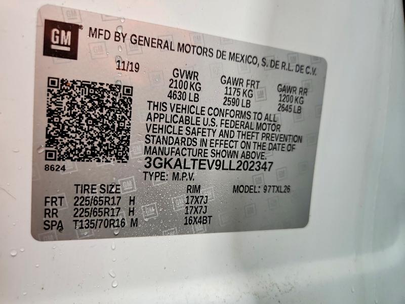 Aukcja sprzedaży 2020 Gmc Terrain, vin: 3GKALTEV9LL202347, numer aukcji: 49934936