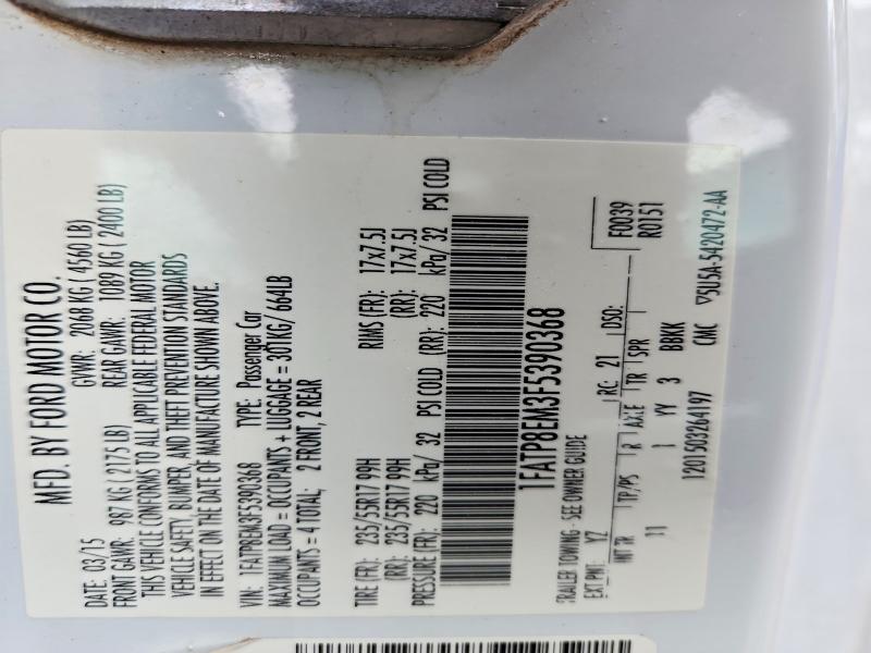 Aukcja sprzedaży 2015 Ford Mustang, vin: 1FATP8EM3F5390368, numer aukcji: 49790526