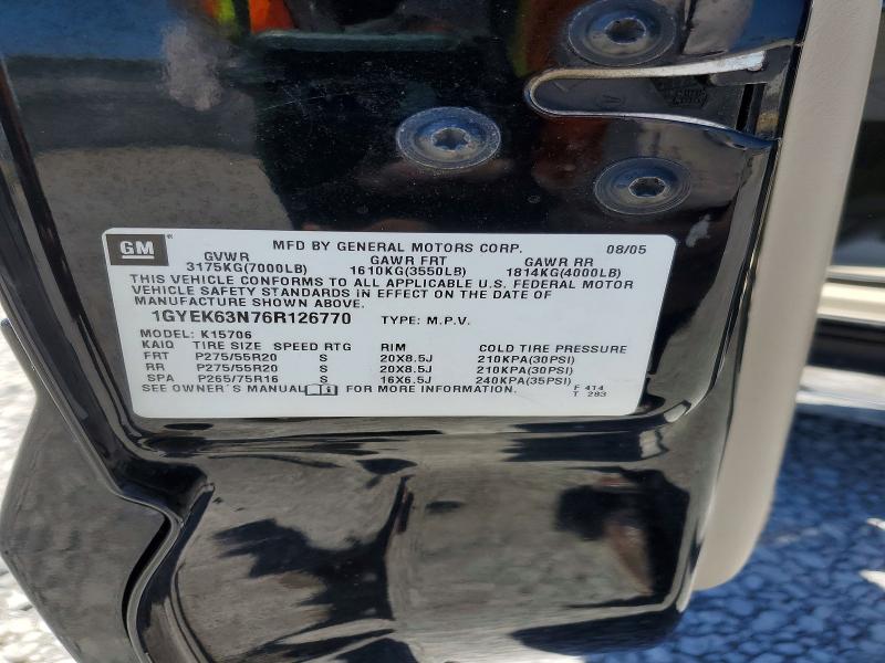 Продаж на аукціоні авто 2006 Cadillac Escalade, vin: 1GYEK63N76R126770, номер лоту: 52825056