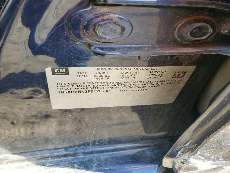2015 Cadillac Ats მანქანა იყიდება აუქციონზე, vin: 1G6AH5RX2F0126592, აუქციონის ნომერი: 54701486