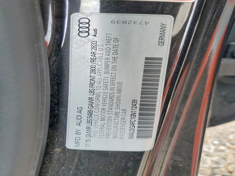 2016 Audi A7 მანქანა იყიდება აუქციონზე, vin: WAU2GAFC1GN112439, აუქციონის ნომერი: 52032706