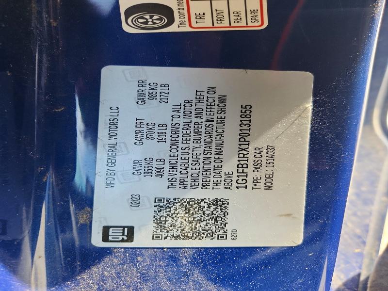 53955566 :رقم المزاد ، 1G1FB1RX1P0131855 vin ، 2023 Chevrolet Camaro مزاد بيع