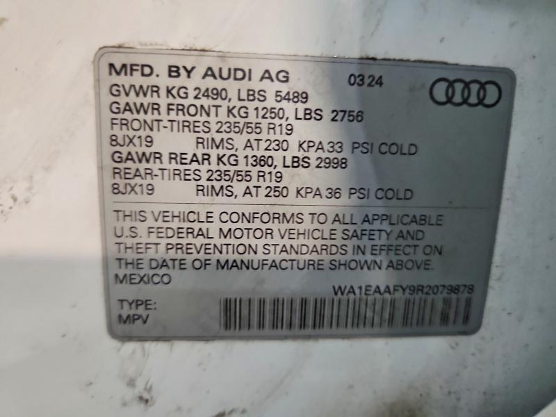 Aukcja sprzedaży 2024 Audi Q5, vin: WA1EAAFY9R2079878, numer aukcji: 53642206