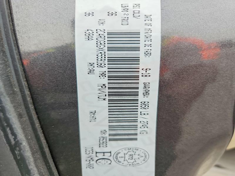 51985616 :رقم المزاد ، 2C4RDGBGXKR559160 vin ، 2019 Dodge Grand Caravan مزاد بيع