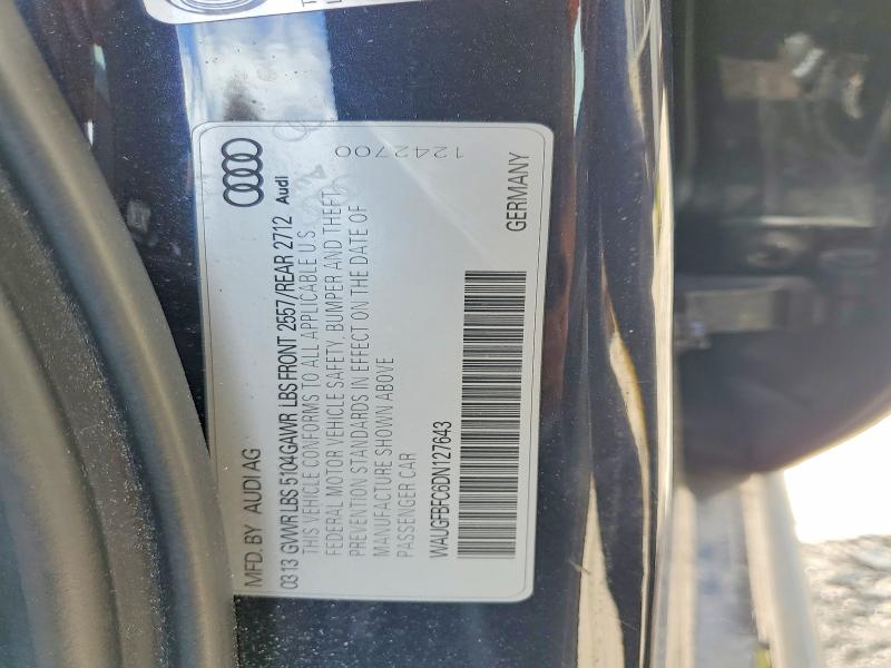 54895406 :رقم المزاد ، WAUGFBFC6DN127643 vin ، 2013 Audi A6 مزاد بيع