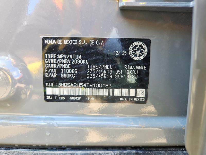 54147126 :رقم المزاد ، 3HDSA2H54TM100183 vin ، 2026 Acura Adx مزاد بيع