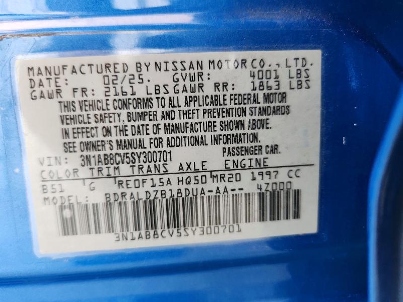 53471706 :رقم المزاد ، 3N1AB8CV5SY300701 vin ، 2025 Nissan Sentra مزاد بيع