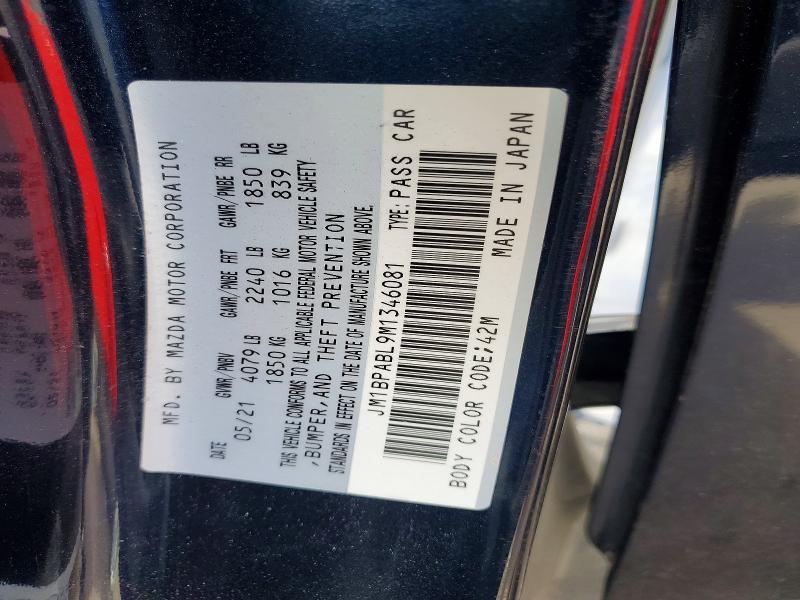 55188676 :رقم المزاد ، JM1BPABL9M1346081 vin ، 2021 Mazda 3 مزاد بيع