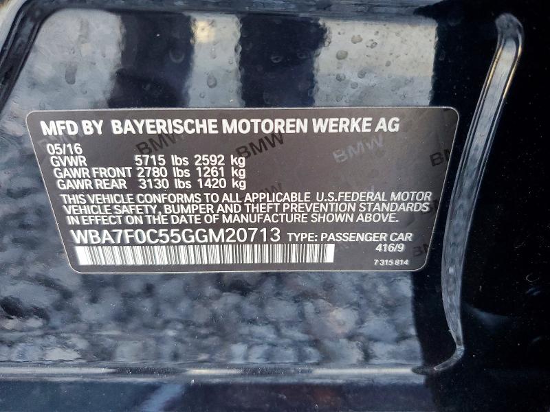Продажа на аукционе авто 2016 Bmw 750, vin: WBA7F0C55GGM20713, номер лота: 48907526