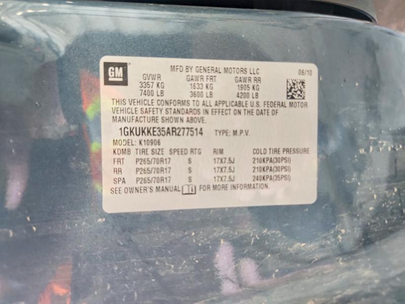Продажа на аукционе авто 2010 Gmc Yukon Xl, vin: 1GKUKKE35AR277514, номер лота: 52400676