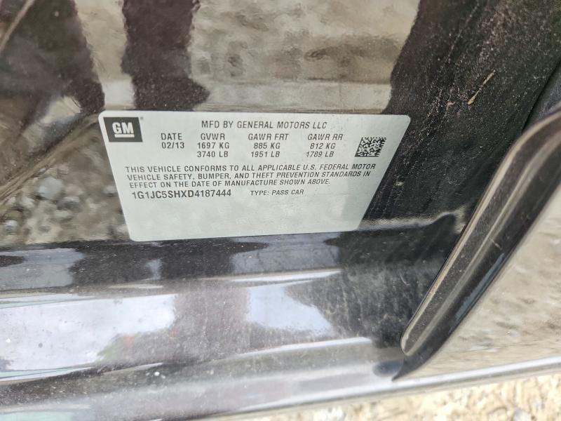 55533006 :رقم المزاد ، 1G1JC5SHXD4187444 vin ، 2013 Chevrolet Sonic مزاد بيع