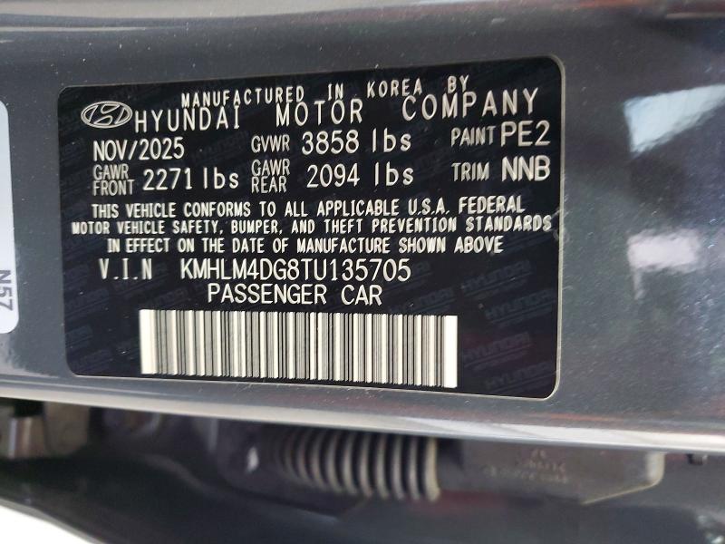 Продаж на аукціоні авто 2026 Hyundai Elantra, vin: KMHLM4DG8TU135705, номер лоту: 53758256